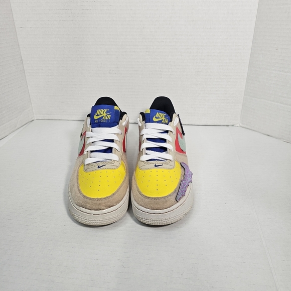 Nike Air Force 1 Low Multi-Color Velcro. -Colorful Nike Air Sneakers - Picture 3 of 10